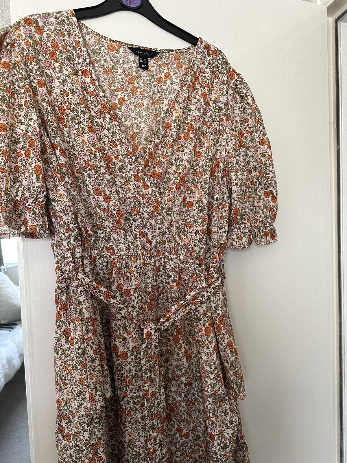 New Look Floral Tea Dress Size 16 eBay
