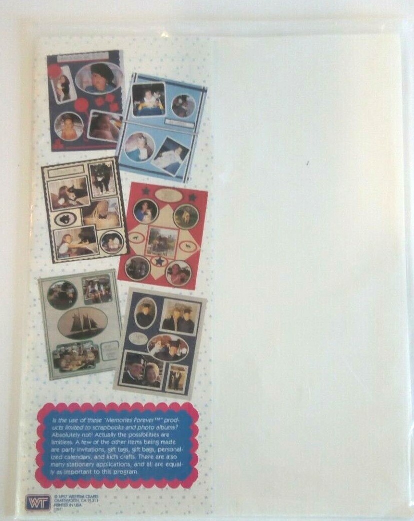 Memories Forever Scrapbooking Paper Solid 10 Sheets Acid Free 8.5" x 11" 