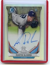 2014 BOWMAN CHROME #BCA-AD AUSTIN DECARR AUTOGRAPH REFRACTOR RC, YANKEES, 121514