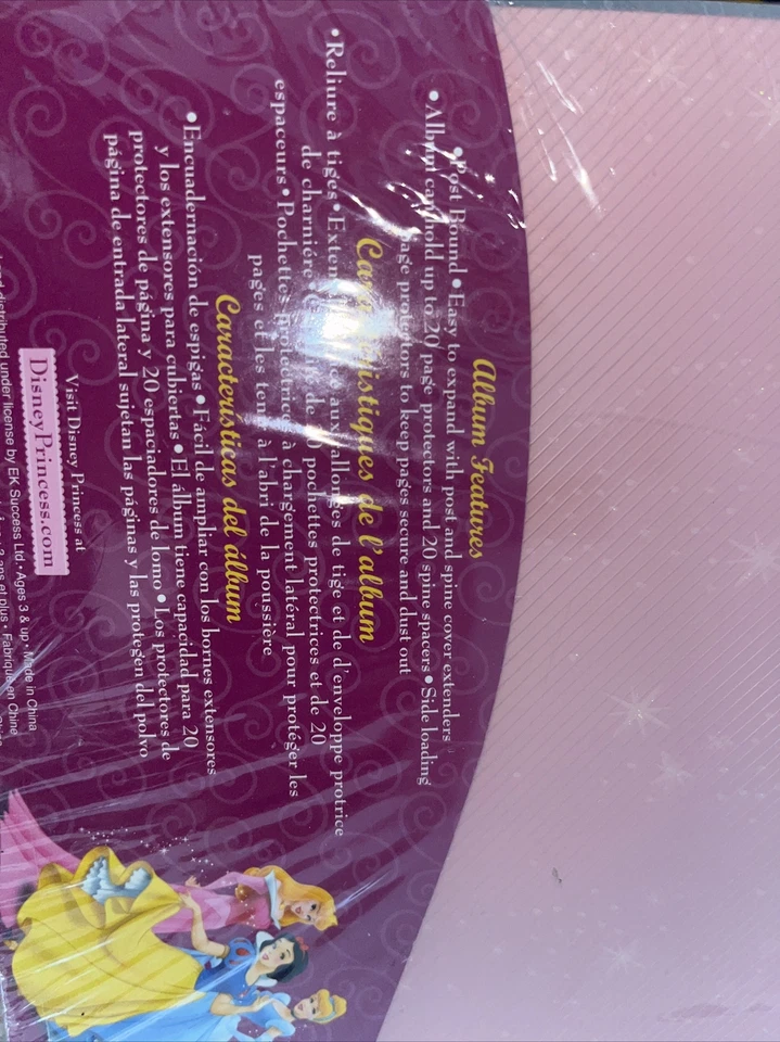 Álbum de recortes rosa Princesa Disney 8 x 8 corazón Cenicienta Blancanieves Aurora Foto 4 de 4
