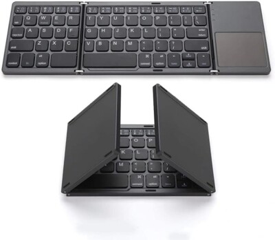 Gimibox Foldable Bluetooth Keyboard with Full Touchpad, Pocket Size Touchpad