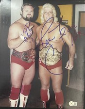 WWE Arn Anderson and Ric Flair signed 11x14 Photo Beckett #BF79758