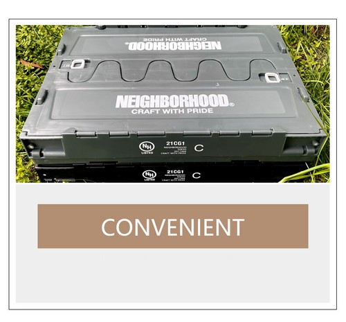 50L NEIGHBORHOOD Outdoor Folding Camping Storage Box Case Car Trunk Home Decor - Picture 4 of 11