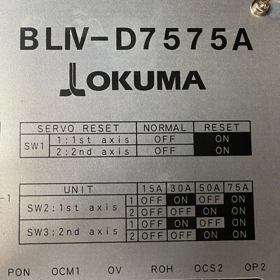 OKUMA BLIV-D7575A SERVO DRIVE FROM OKUMA MCR-B2, ITEM A | eBay