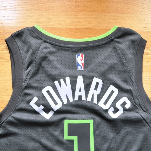 Nike Minnesota Timberwolves Anthony Edwards #1 Gray Statement Jersey Men’s 52 XL - Picture 8 of 13