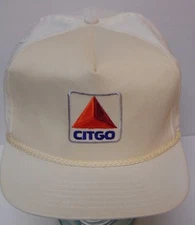 Old Vintage 1990s CITGO GAS STATION OIL Advertising SnapbackHat MADE IN THE USA