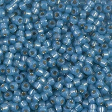 Miyuki Seed Beads 8/0 - Duracoat Silverlined Aqua