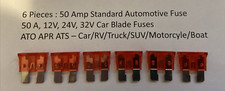 6 Pcs 50 Amp Standard Automotive Fuse, 50A 12V 24V 32V Car Blade Fuses ATO APR