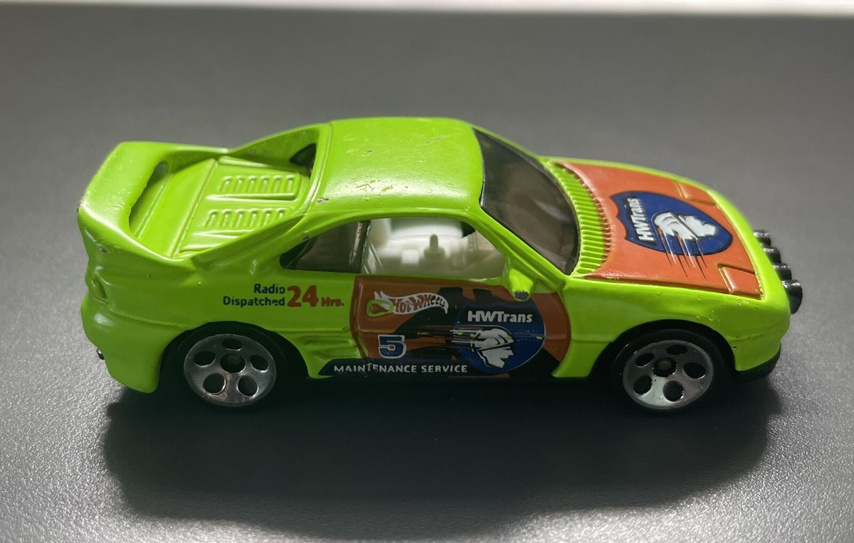 Hot Wheels 1990 HW Trans Toyota MR2 Diecast Car Lime Green Loose
