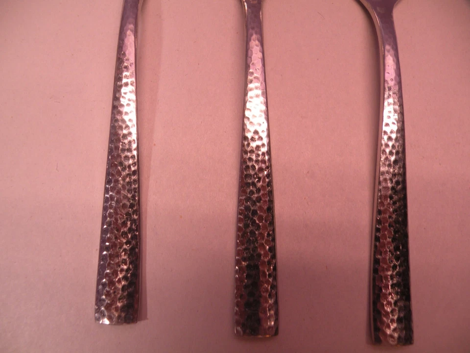 Juego de 3 cucharaditas hampton forge tomodachi carolina acero inoxidable martilladas 6 7/8 gc4 Foto 3 de 4