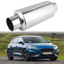 2.5" In/Out 12" Long Exhaust Muffler Resonator Deep Tone For Ford Focus ST 2.0L