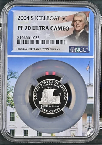 Photo of a 2004-S Jefferson Nickel Proof from an eBay listing that sold on Jul 22, 2026