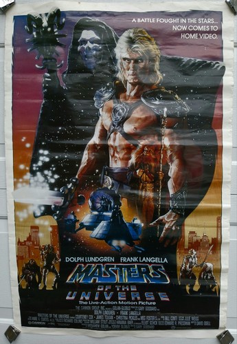 MASTERS OF THE UNIVERSE MOVIE Video POSTER DREW STRUZAN Artwork  27x41 Lundgren