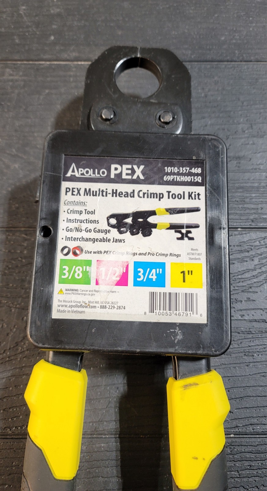 Apollo PEX Multi-Head PEX Crimp Tool Kit 3/8"-1",  69PTKH0015Q(Missing 3/4")
