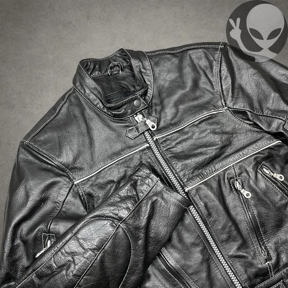 X element Leather Biker Jacket Medium Black Women's - Image 3 of 4