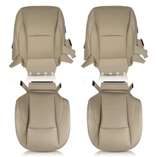 Driver & Passenger Perforated Leather Seat Cover Tan For Lexus 2007-2012 ES350