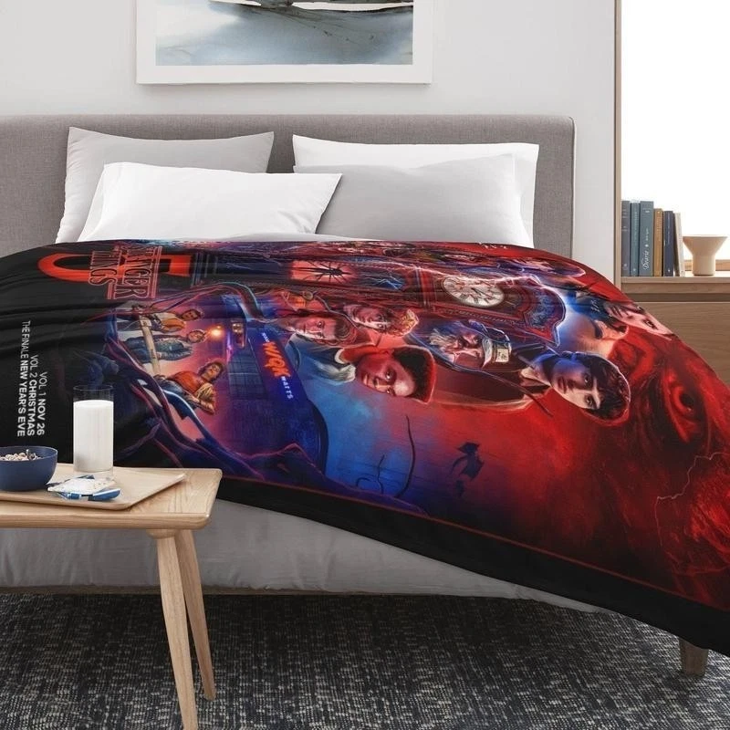 Stranger Things 5 One Last Adventure Blanket Throw