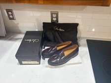 Vintage 1990s Cole Haan Burgundy Leather Tassel Loafers Men  s Dress Shoes EUC
