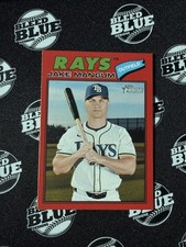 2026 Topps Heritage Red Border Jake Mangum 227 Tampa Bay Rays Baseball Card 3W