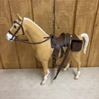 Vintage 1967 Marx Horse Johnny West Action Figure Palamino With Saddle 13”
