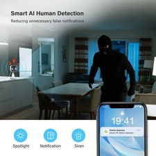 4-Pack Wireless 2.4G WiFi Security Camera System Smart Outdoor Night Vision 3MP 6