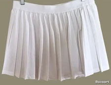 Ideology Women’s Workout Athletic Skort Skirt Size Medium White Pleated w Pants