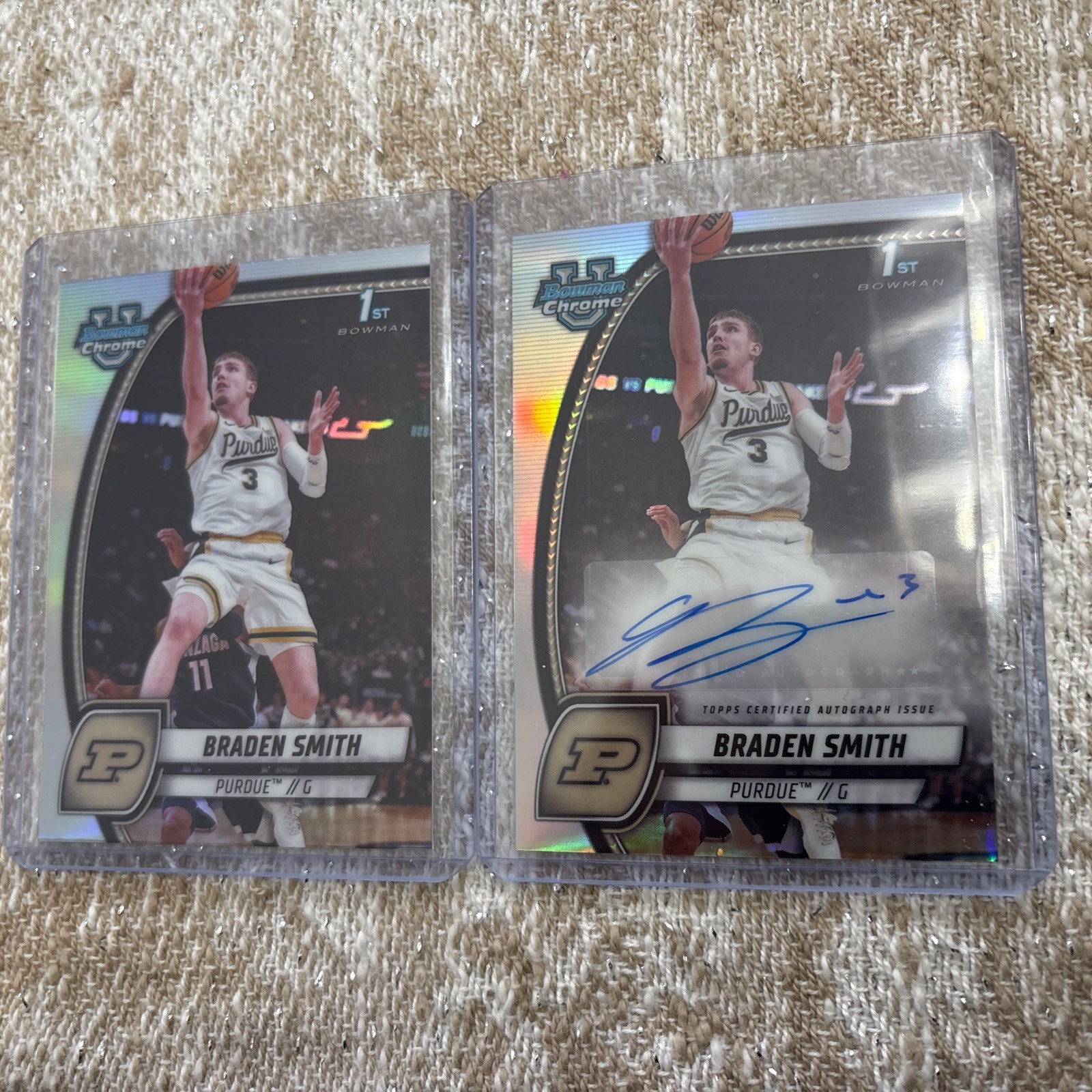 Braden Smith Refractor Auto | 2024-25 Bowman U Chrome 1st RC Purdue And Halo