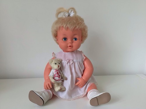 VINTAGE 1970s PALITOY TINY TEARS BABY DOLL 16" - Picture 2 of 8