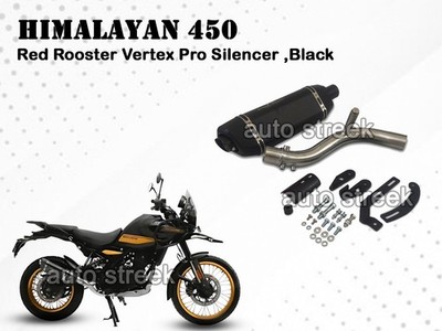 FÜR ROYAL ENFIELD HIMALAYAN 450 RED ROOSTER VERTEX PRO AUSPUFF...