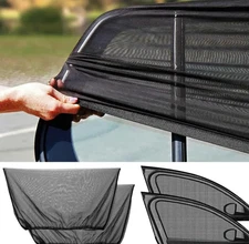 2pcs Car Side Window Sunshade –UV Protection Mesh Curtains for Privacy & Cooling
