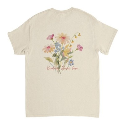 heavyweight t shirt kindness blooms