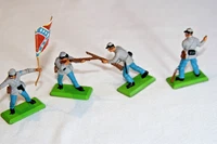 Britains Deetail American Civil War 4 Confederate Troops 1971