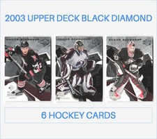 2003 Upper Deck Black Diamond Lot 6 Ice Hockey Cards - DRURY, SAUVE, KOTALIK