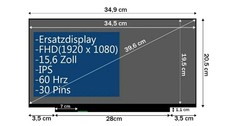 15,6 Zoll Display für HP 850 G6, Probook 450...