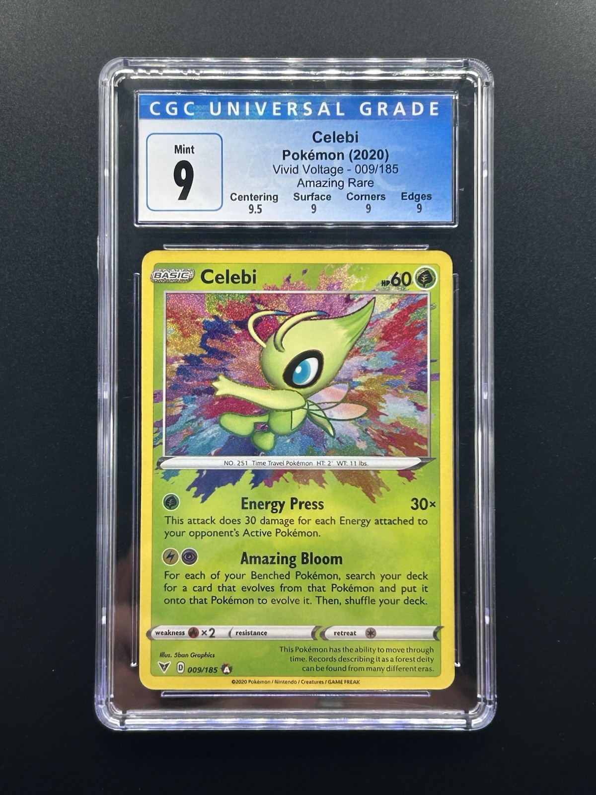 CGC 9 Celebi 009/185 - Rare Vivid Voltage - Mint Pokemon Card/Slab