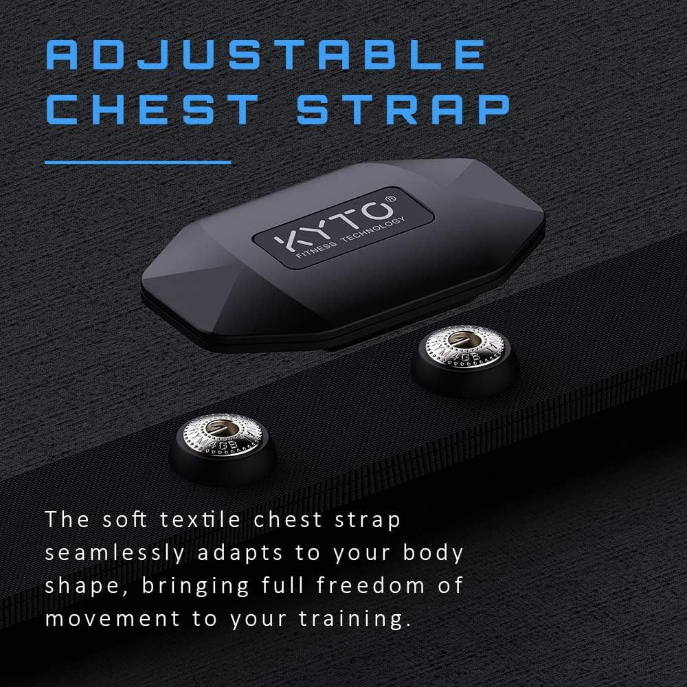 Heart Rate Monitor Chest Strap, ANT+/ Bluetooth, Compatible with iOS/Android APP