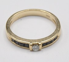 Band Bandring Solitär Ring Diamant Brillant Saphir 585 Gold modern neu wertig