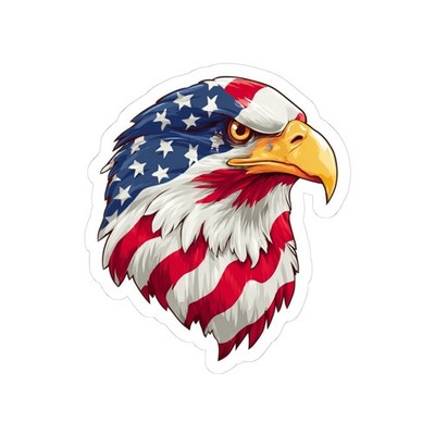 American Flag Bald Eagle Kiss-Cut Stickers | Patriotic Eagle Decal