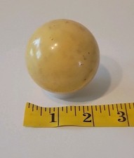 Vintage Yellowish Aged Cue Pool Ball Billiard 2" Replacement I 