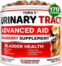 Dog UTI Treatment Cranberry Chews 170ct Bladder Support Urinary Tract Health