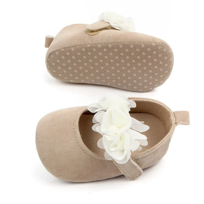 Zapatillas con suela Prewalker antideslizantes cochecito suave zapatos para cuna bebé recién nacido niña Foto 4 de 4