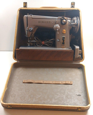 Vintage Singer 306K Sewing Machine With Base & Case AS-IS Parts or ...