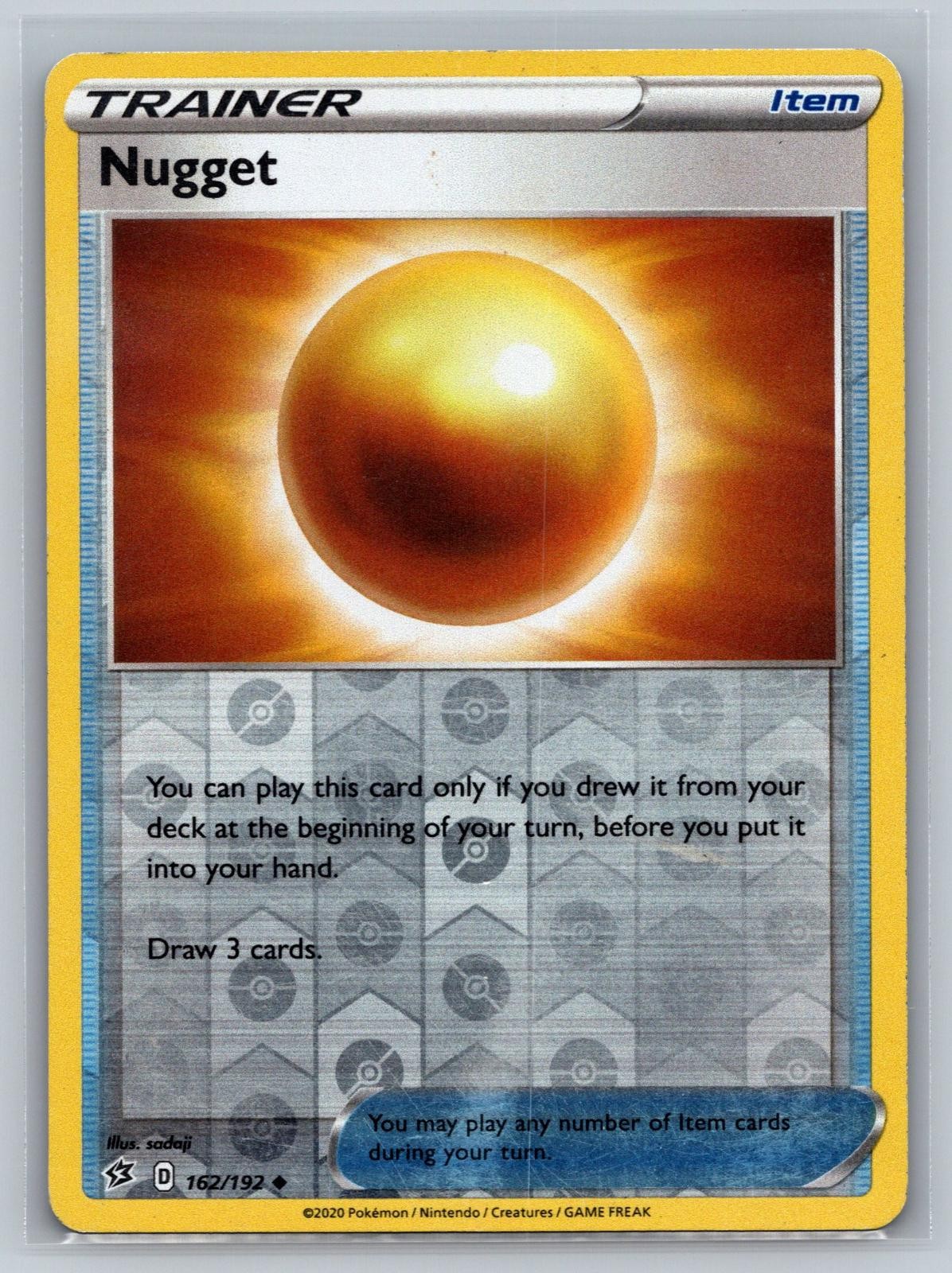 Nugget 162/192 Uncommon Rebel Clash Pokemon Card Reverse Holo A020-011 LP