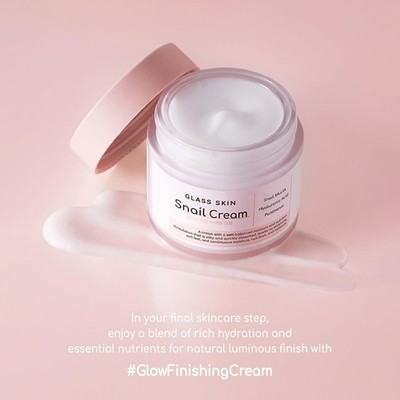   DEARBOO Glass Skin Snail Cream   Hydrating Face Moisturizer   80mL   Glow