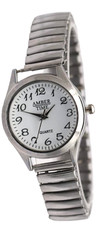 But Time Reloj Mujer Correa Cuarzo Elástico 30mm Plata Colores Analógico Nuevo