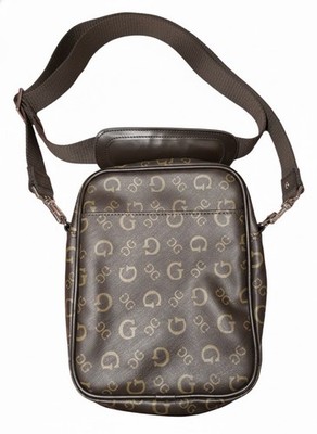 GUESS Brown Logo Men's Belt Bag with Adjustable Strap