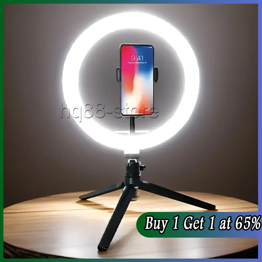 10" LED Ring Light with Stand for YouTube Makeup Video Live Phone Selfies UK
