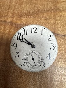 E. Huguenin 17 jewels 3 adj. watch movement for parts/restore 37mm
