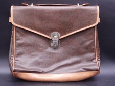 Borsa a mano vintage ETRO Milano Paisley valigetta borsetta bordo pelle marrone