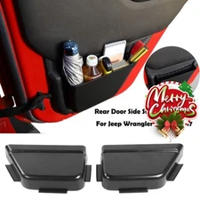 Rear Door Net Pocket Storage Box Organizer For Jeep Wrangler JK 11-17 4-Door 2pc